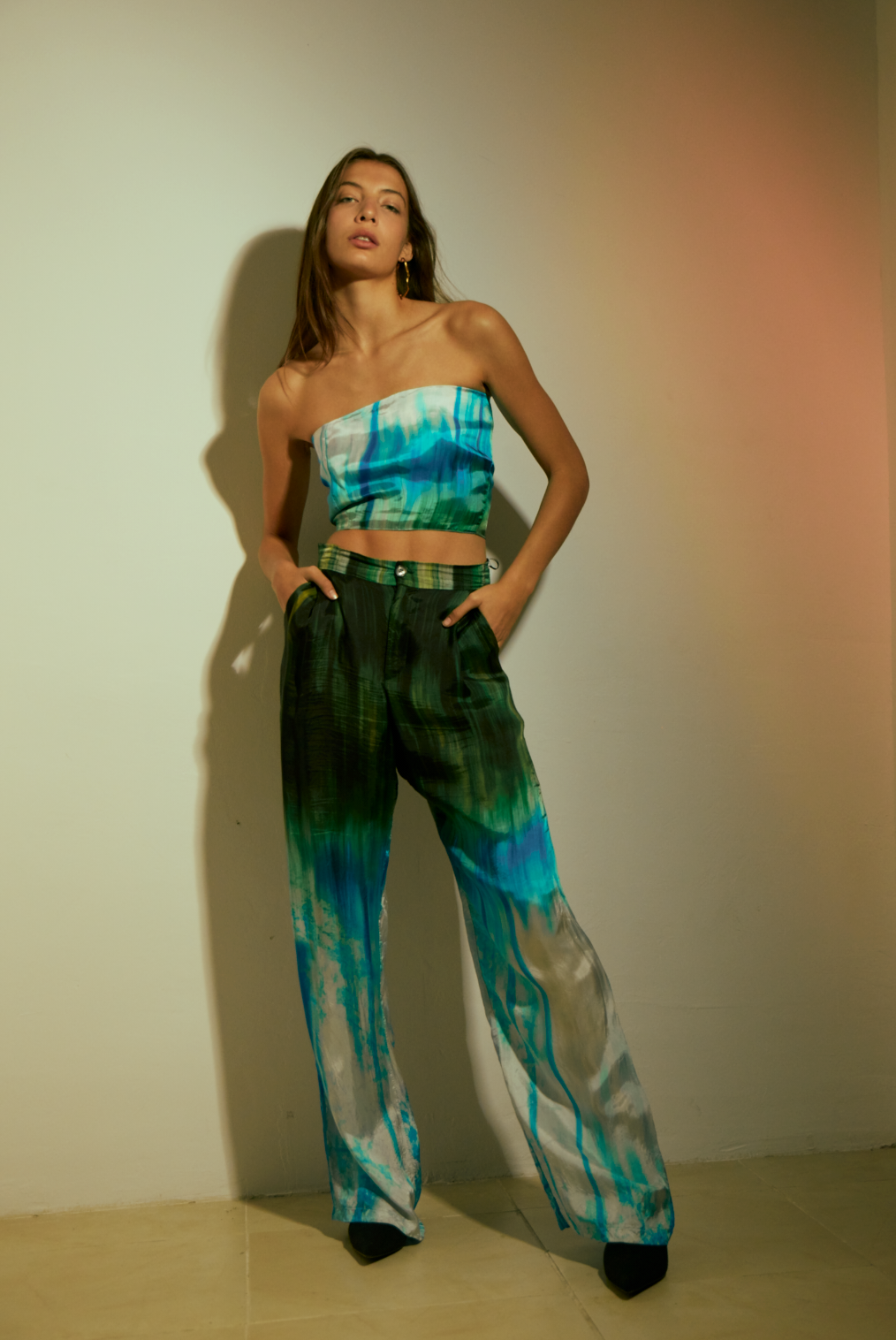 Deep Forest Silk Pants